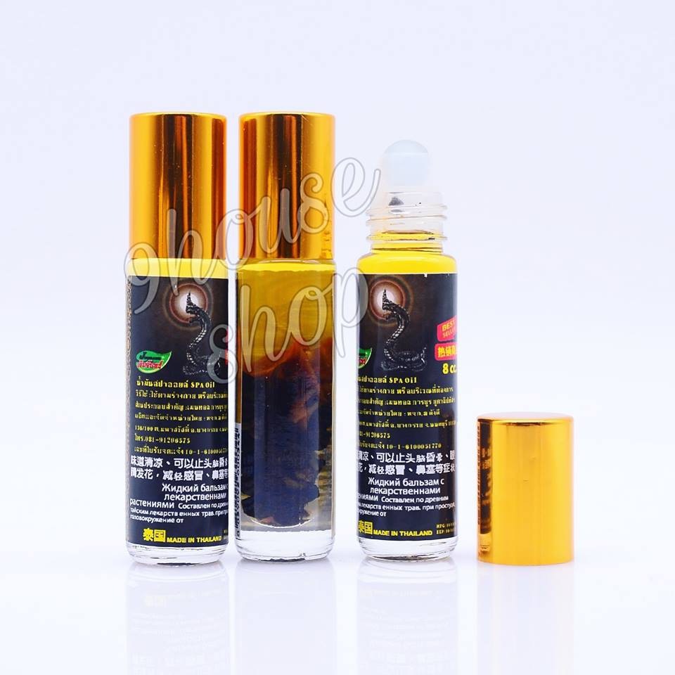 01 Chai Dầu Nóng Lăn Rắn Snake Spa Oil Thái Lan 8ml - 9housevn