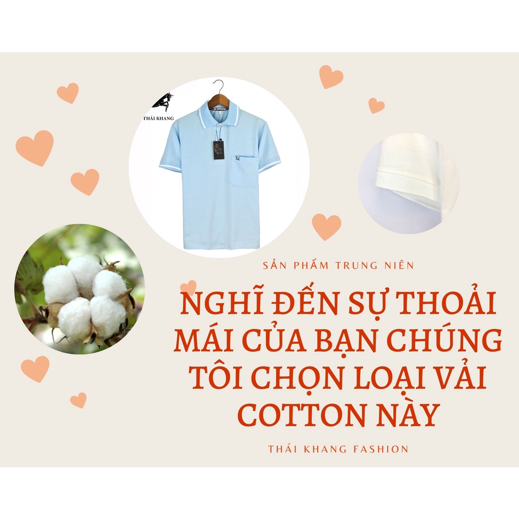 áo thun nam có cổ trung niên vải cotton dày mát loại áo thun trung niên form rộng thoải mái TOG2 | BigBuy360 - bigbuy360.vn