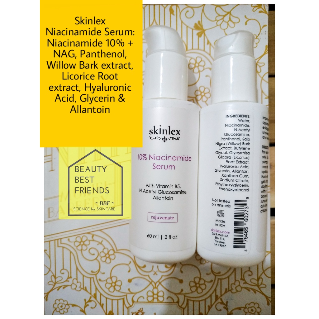 Sáng da giảm thâm Skinlex 10% Niacinamide Serum 60 ml