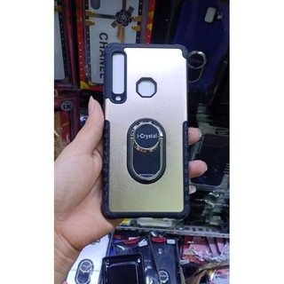 Ốp Lưng Galaxy A9 2018 Chống Sốc Viền Dẻo Kèm Ring Chân Chống Xoay 360 Độ