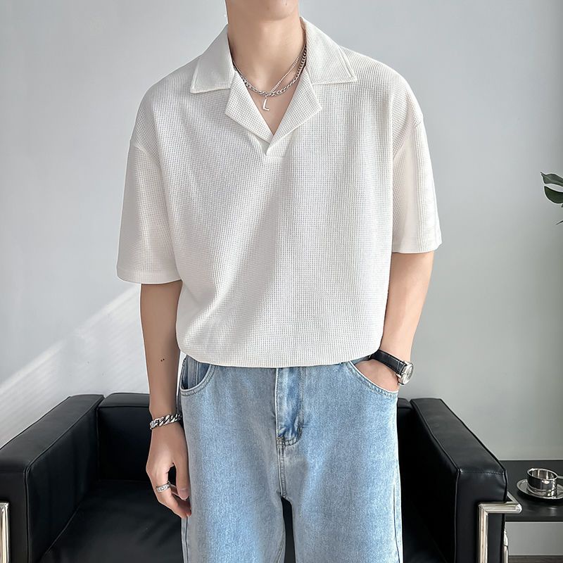 Áo Polo nam Hàn Quốc cổ vest chất liệu cao cấp siêu thoáng khí mát mẻ