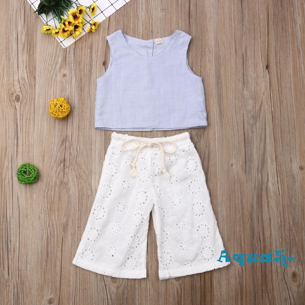 Set Áo Thun 3 Lỗ &amp; Quần Short Cho Bé Gái