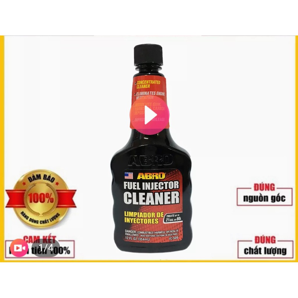 Dung Dịch Súc Béc và Hệ Thống Nhiên Liệu Xăng Abro Fuel Injector Cleaner USA