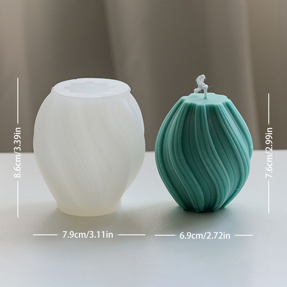 Khuôn Silicone Tạo Hình Làm Nến Thơm Hình Hành Tinh Xoắn Ốc 3D DIY