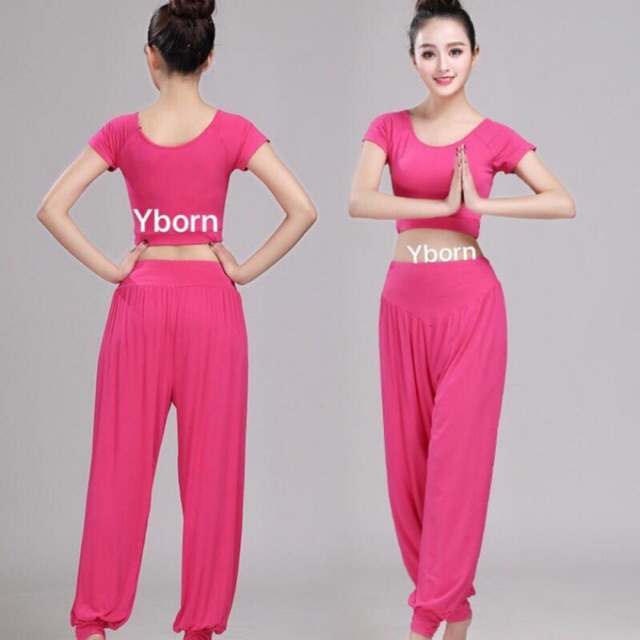Bộ đồ tập Yoga, múa bụng dáng Alibaba hàng Yborn cao cấp