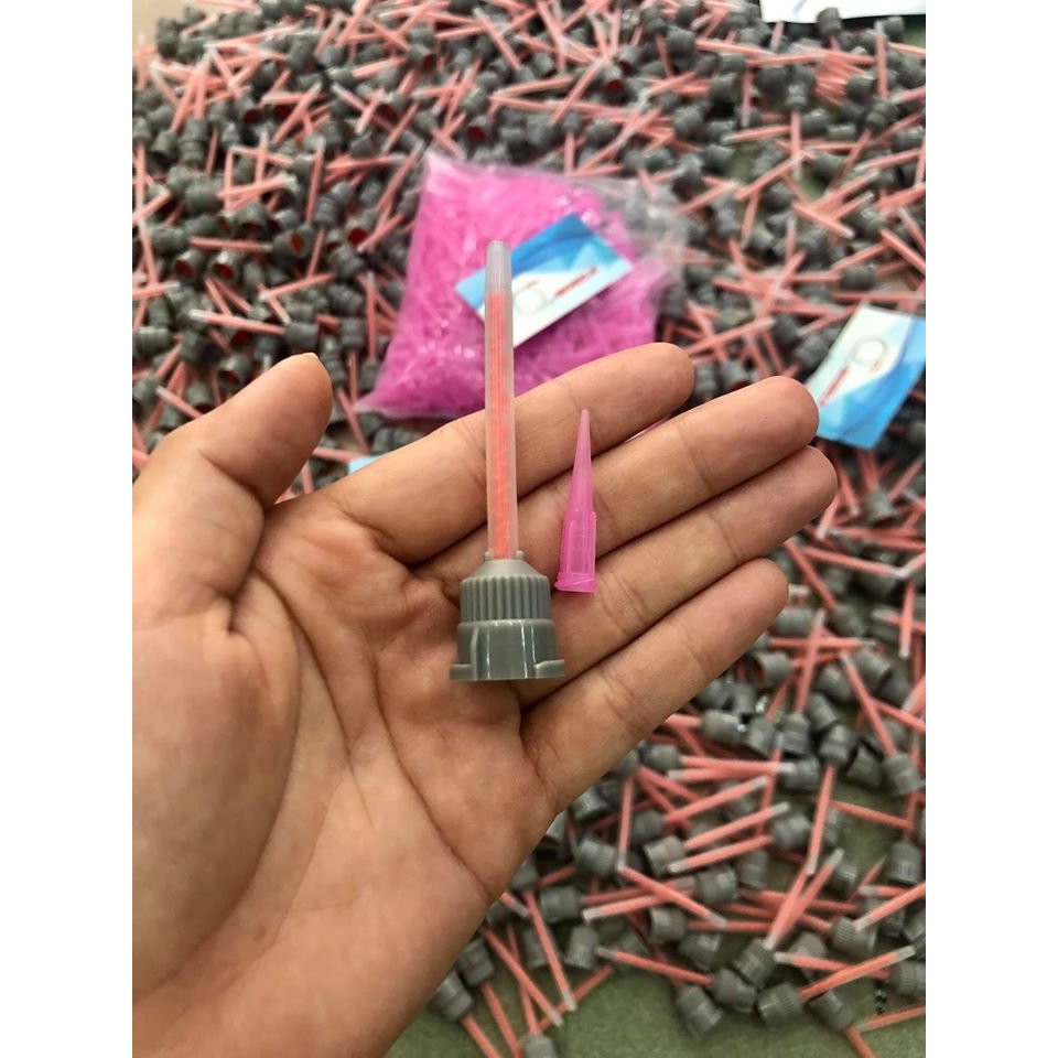 Đầu trộn keo 2 thành phần (1 đầu trộn + 1 đầu kim)