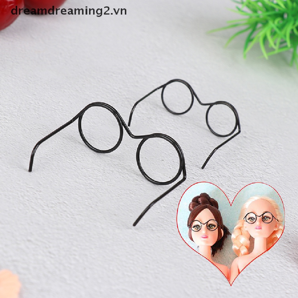 Bộ 10 Thấu Kính Tròn Phong Cách retro Thời Trang Cho Búp Bê