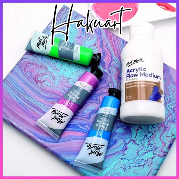 Dung môi sơn lót gesso sơn bóng phủ bóng bề mặt tranh Acrylic MONT MARTE 250ml - Họa cụ Hakuart