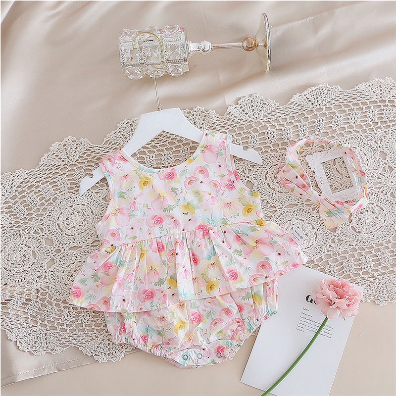 Body bèo hoa Aó liền thân cho bé sơ sinh 0-18thang