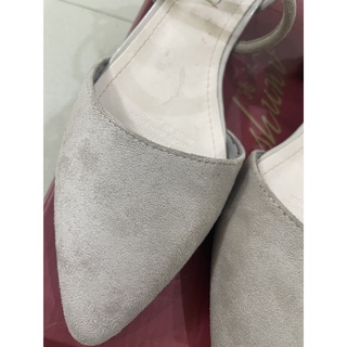 Giày gót bệt đan dây cao 3 phân Size 37