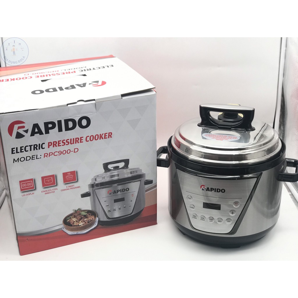 Nồi Áp Suất Điện Đa Năng Rapido RPC900-D 5.0L - Bảo Hành 12 Tháng