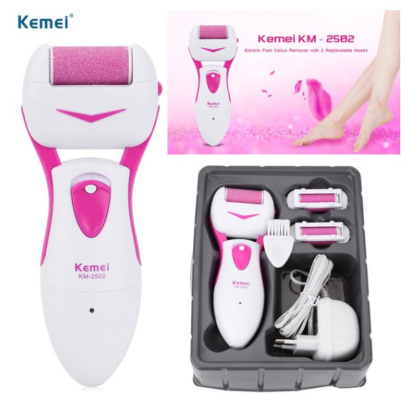 Máy chà gót chân kemei km-2502 dụng cụ nail mài tẩy tế bào chết cắm điện chuyên dụng