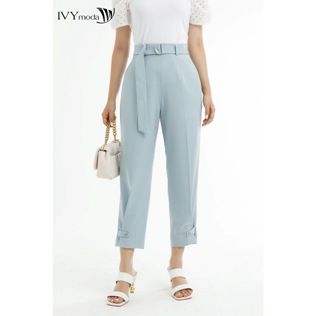 Quần baggy nữ cạp cao IVY moda MS 22B9260