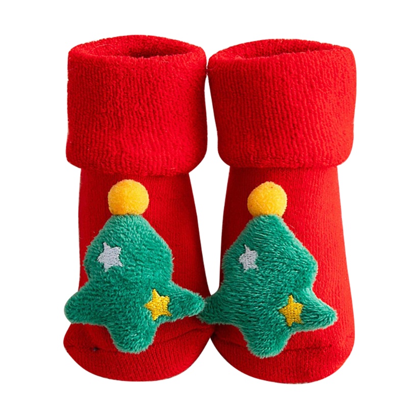 1 Đôi Vớ Cotton Dày Mềm Chống Trượt In Hình Hoạt Hình Dành Cho Trẻ Sơ Sinh