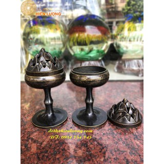 Lư xông trầm sen - lư xông trầm bằng đồng - đồ phong thủy