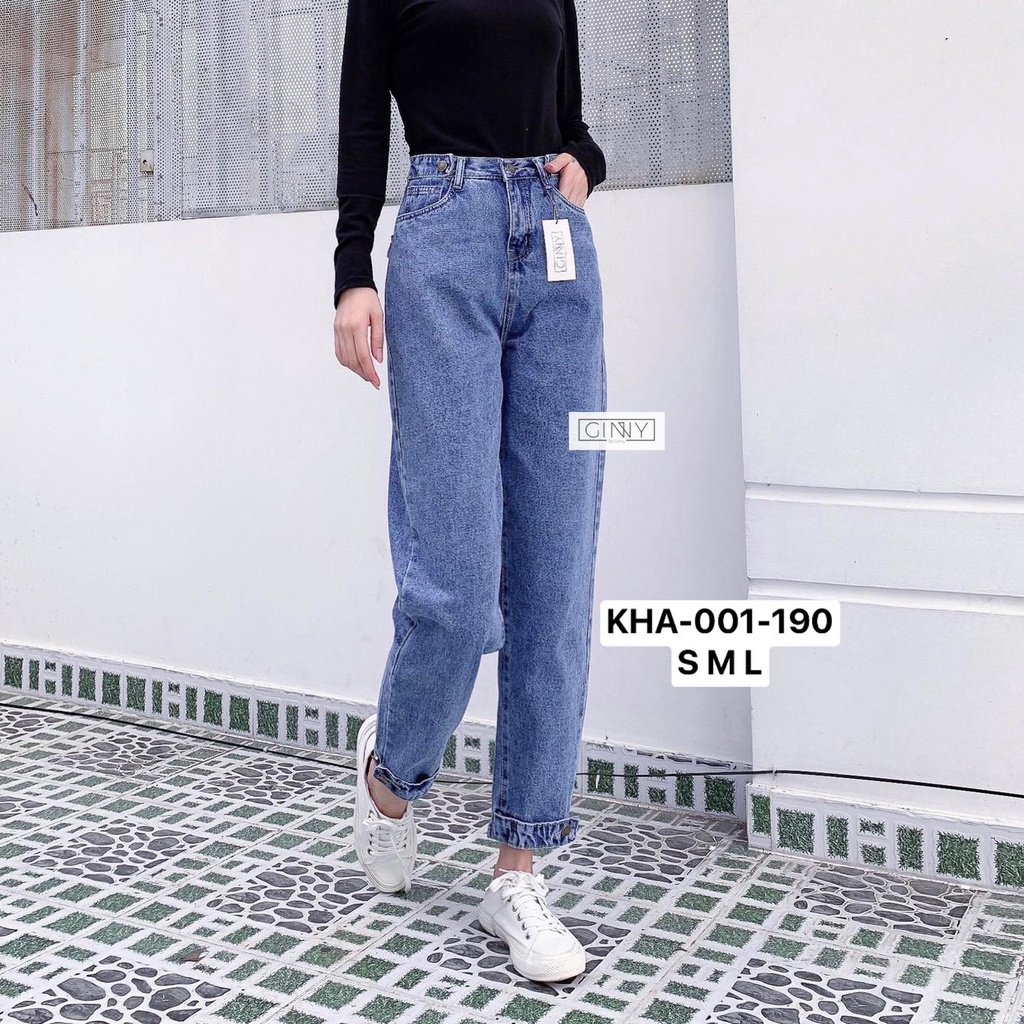 QUẦN JEAN FORM BAGGY 9 TẤC KHA001 | Thời Trang | Năng Động | GinHouse Shop