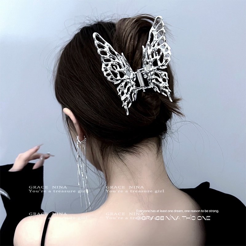 Kẹp Tóc Bướm Dạng Lỏng Phong Cách punk hip-hop retro Mới Cho Nữ