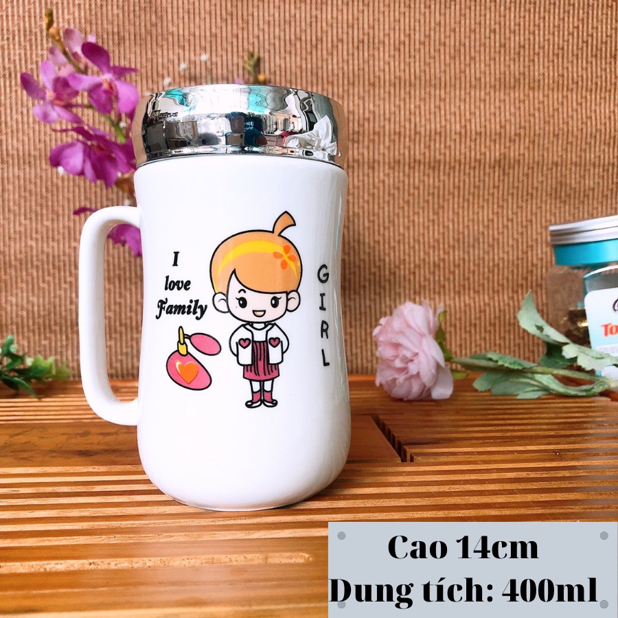 Bình Đựng Nước 🧂 Bình Giữ Nhiệt 🧂 Siêu Cute Animal - Nhiều Họa Tiết.B135