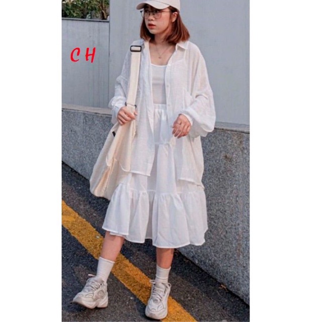 Sét 3 món sơ mi+ 2 dây+ cv 3 tầng CON765