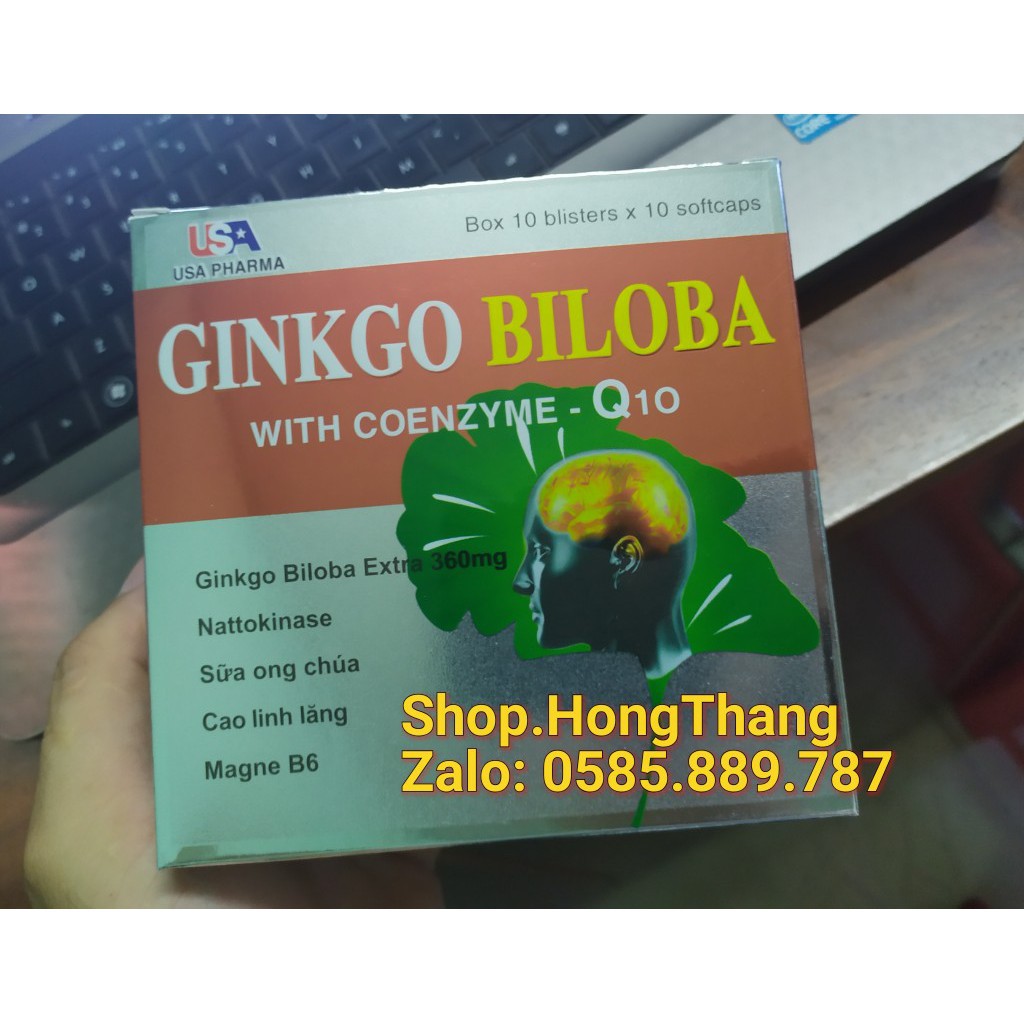 Ginkgo Biloba 360mg Bổ Sung Dưỡng Chất Cho Não, hoạt huyết dưỡng não hộp 100 viên