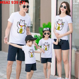combo 4 áo gia đình + 4 quần 285k MS939