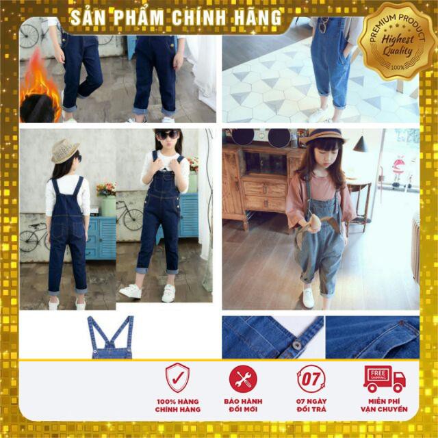 Combo 2 yếm jean,   có 2 màu xám và xanh, site 90-160cm