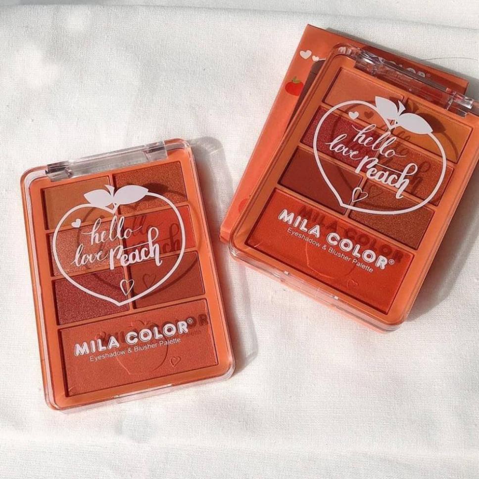 Phấn mắt MILA COLOR Hello Love Peach Eyeshadow & Blusher