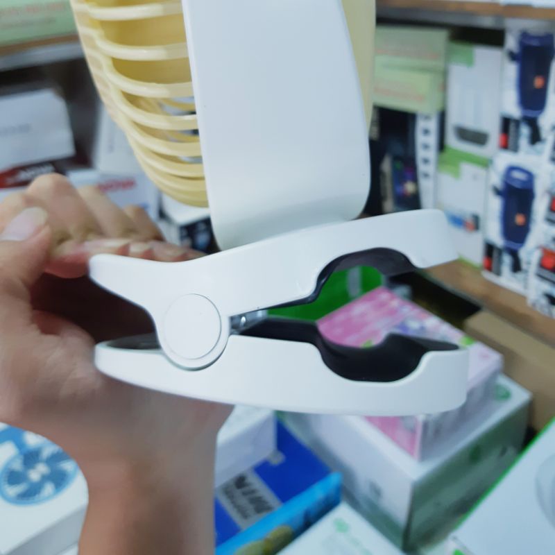 Quạt Sạc Kẹp Có Đèn LED NĐ-2006