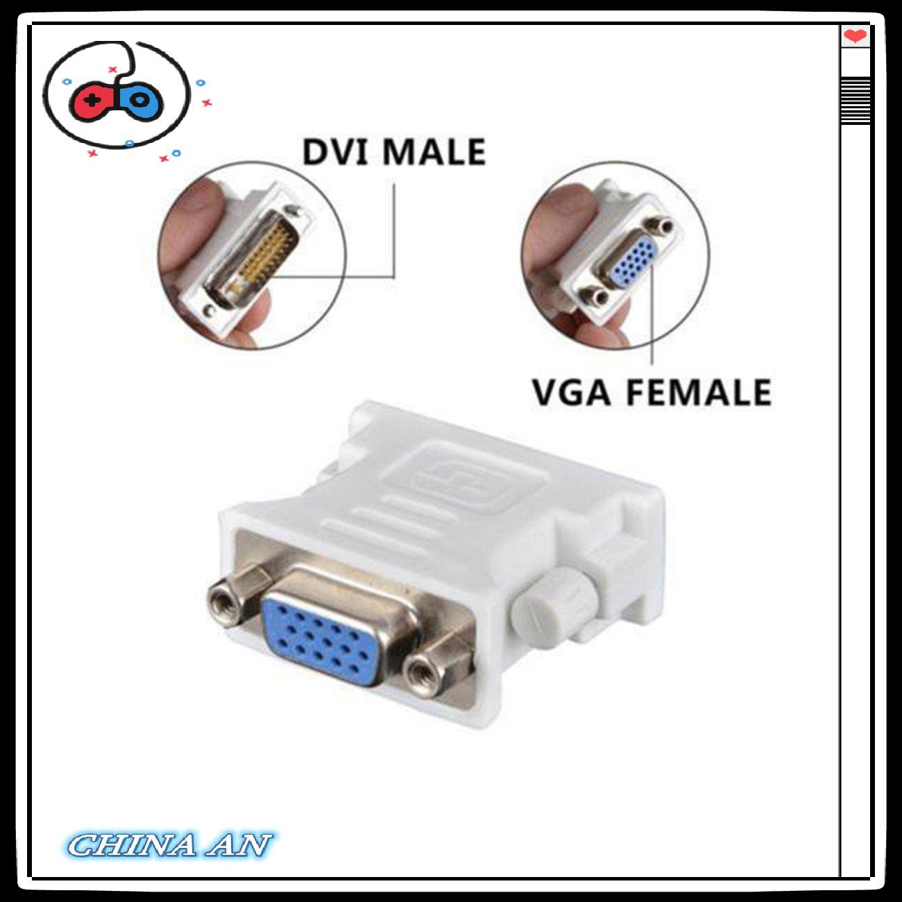 ⚡Hot sản phẩm/Adapter VGA To DVI D/24+1 Pin Male To VGA Female Socket Adapter Converter