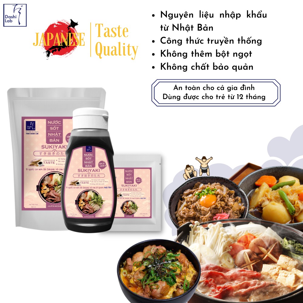 Nước Sốt Sukiyaki Nhật Bản - Dashi Lab - 80g/gói