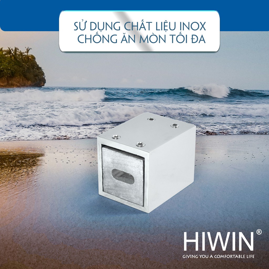 Bát tường vách tắm kính Inox cao cấp Hiwin Helios HL-044M3