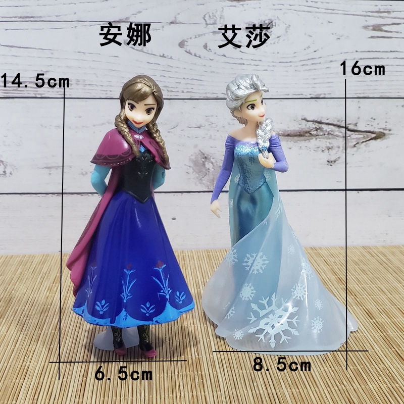 Mô hình công chúa Anna/Elsa 14-16cm dùng trang trí bánh kem