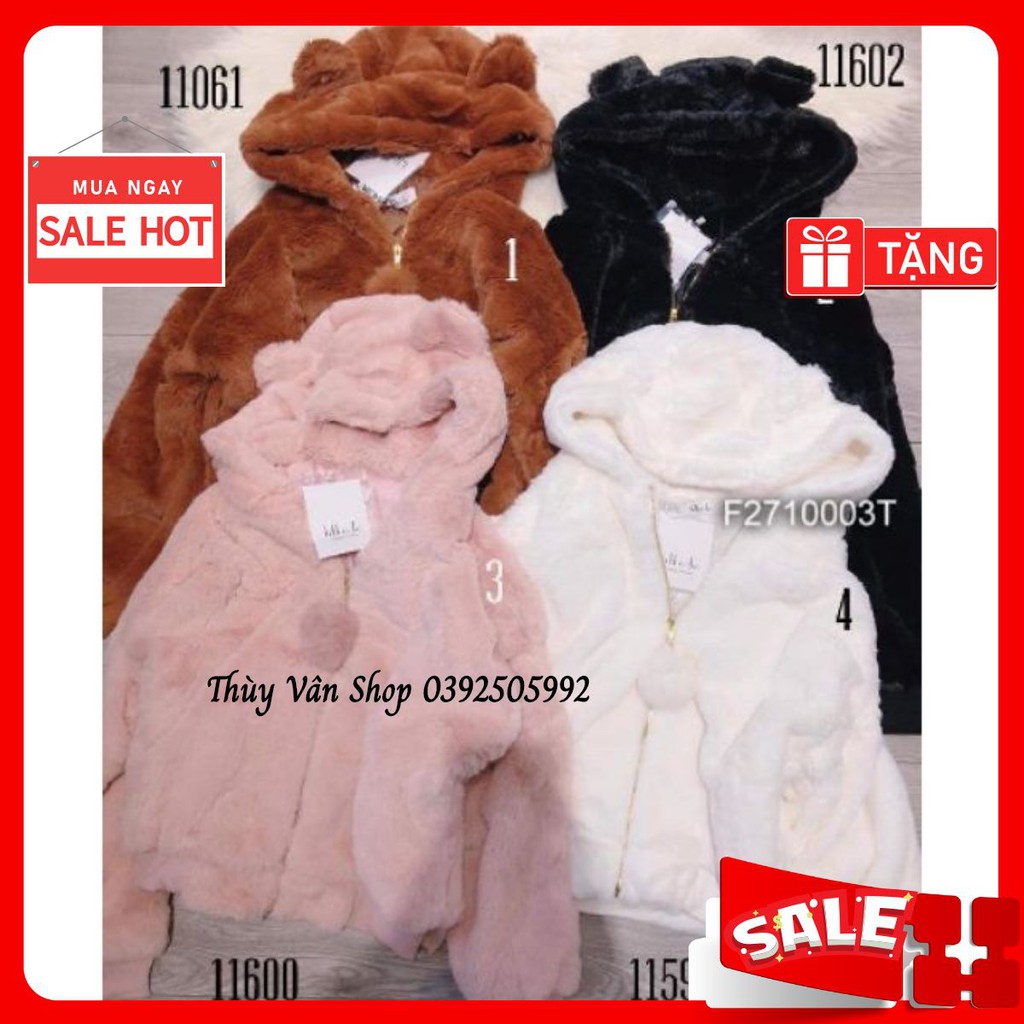 Áo khoác gấu lông cute QC loại 1