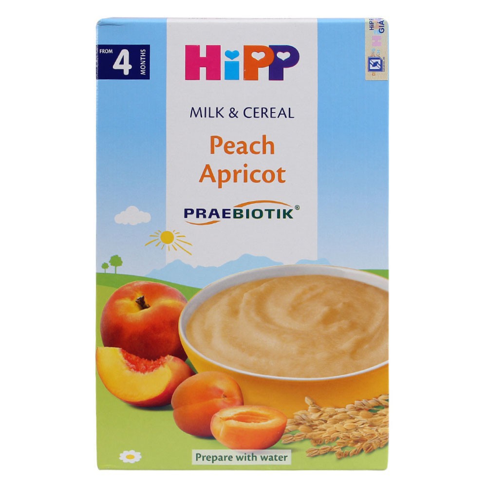 [CHÍNH HÃNG] Bột Ăn Dặm HIPP Peach Apricot Date Mới Nhất (Đào, Mơ Tây) Hộp 250g