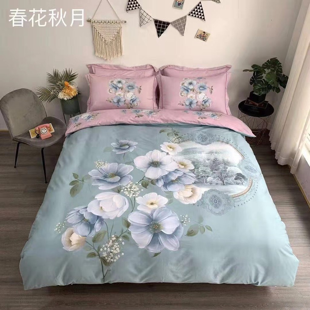 Mẫu mới nhất 2020 - Bộ chăn ga và vỏ gối 100% cotton, đẹp thẩm mỹ