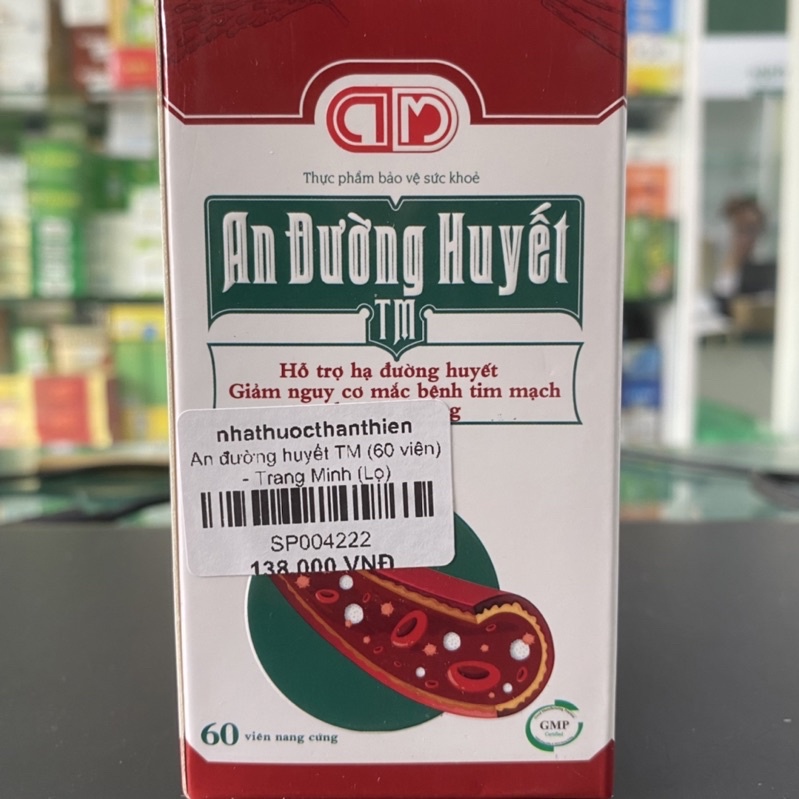 AN ĐƯỜNG HUYẾT TM - Hỗ trợ hạ đường huyết, giảm mỡ máu, giảm nguy cơ mắc bệnh tim mạch do tiểu đường (60 VIÊN)