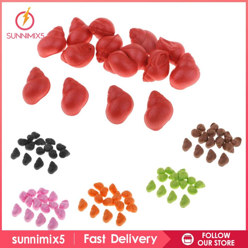Set 15 Mồi Câu Cá Giả Hình Ốc Sên Màu Đỏ