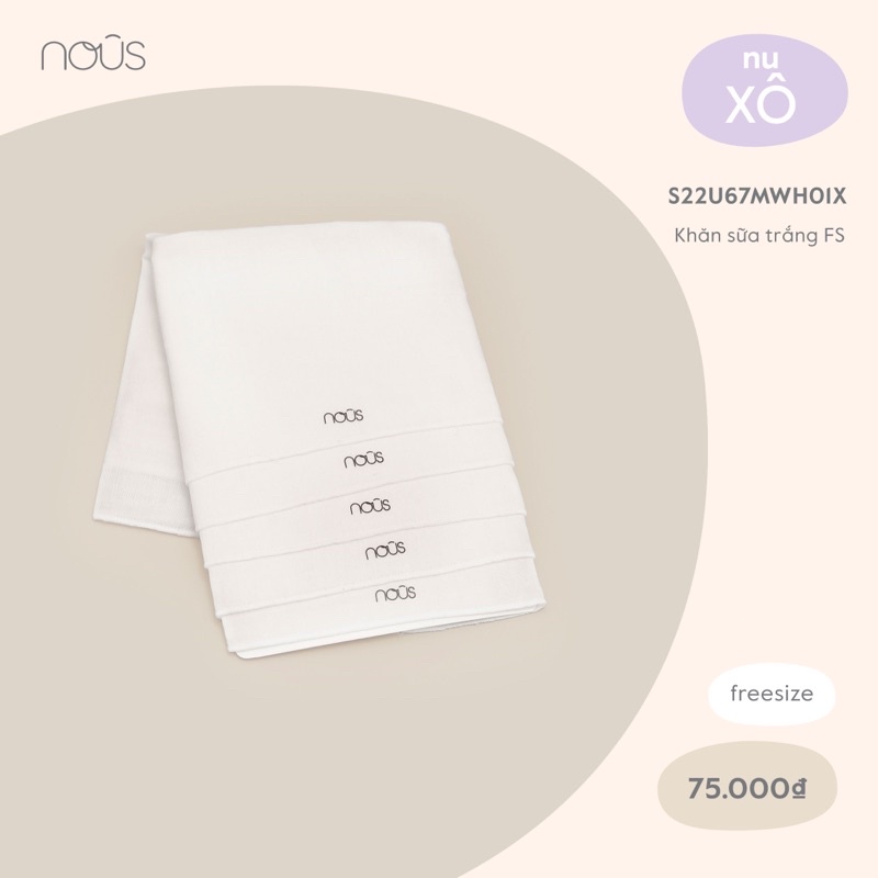 Sét 5 khăn sữa NOUS kích thước 30*30