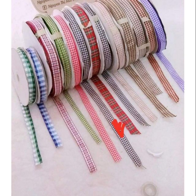 Set ruy băng và len bông xù