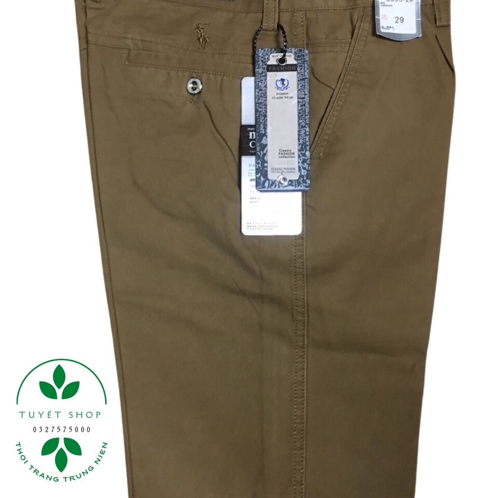 Quần Ngố Nam Quần Ngố Kaki Nam Dành Cho Tuổi Trung Niên Chất Thoáng Không Co Giãn Hàng Quảng Châu Có Big Size