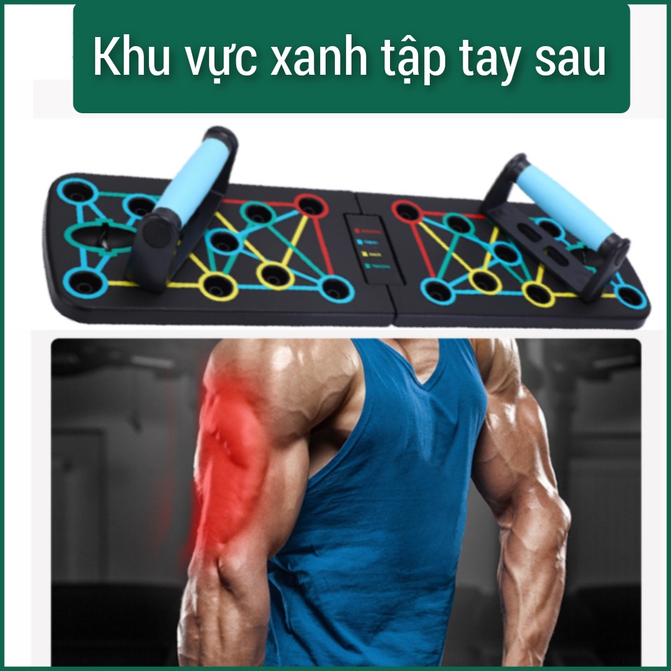 Dụng cụ hít đất, dụng cụ chống đẩy tại nhà tập ngực, tập lưng, tập vai, tay, bụng