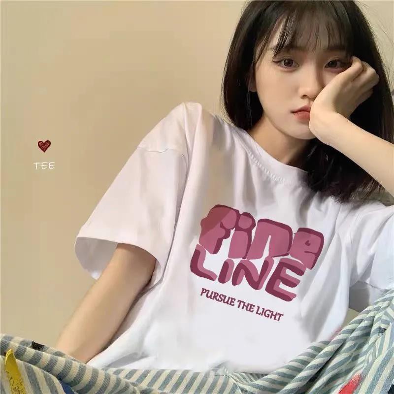 Áo Thun HIIXIIVI tay ngắn dáng rộng phong cách Hàn Quốc thời trang hè 2021 năng động cho nữ