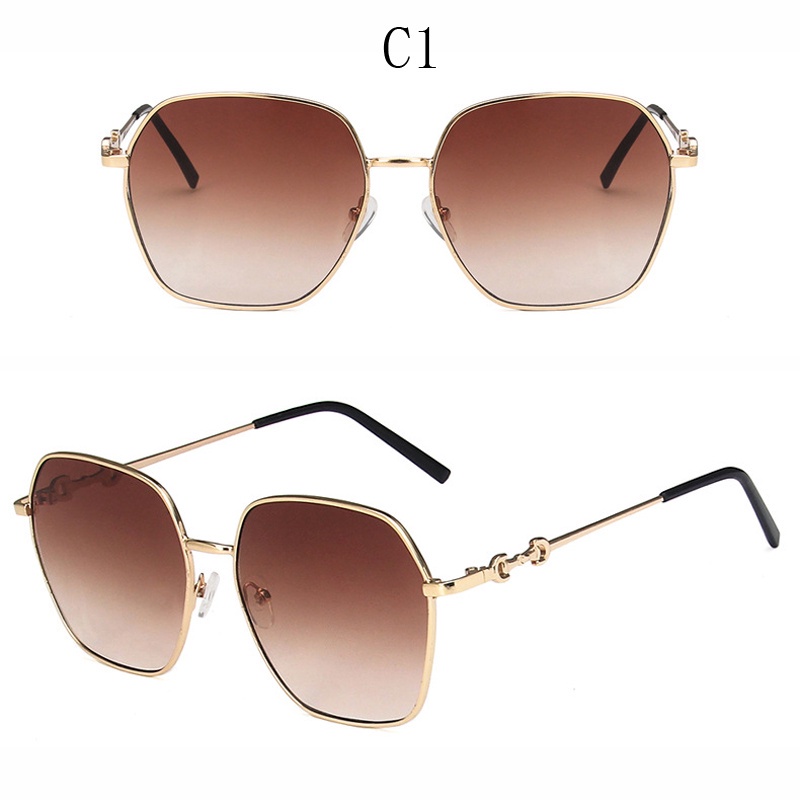 Kính Mát Gọng Vuông Bằng Kim Loại Chống Ánh Sáng Xanh Phong Cách Cổ Điển Cho Nam Và Nữ