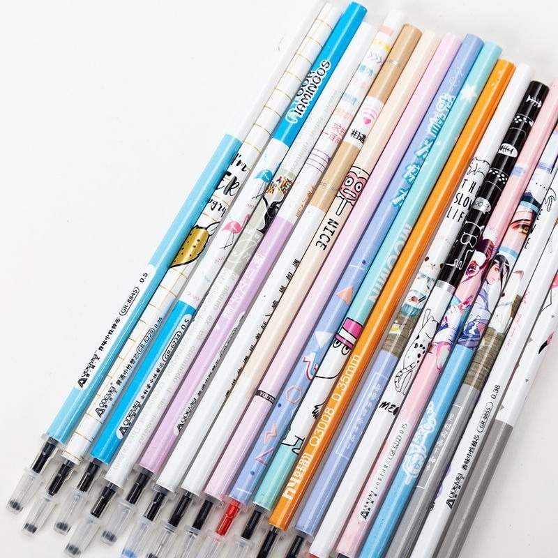 Hộp 20 Ruột Bút Ngòi 0.5mm 0.35mm Ngòi 0.35mm Màu Đen Xanh Dương