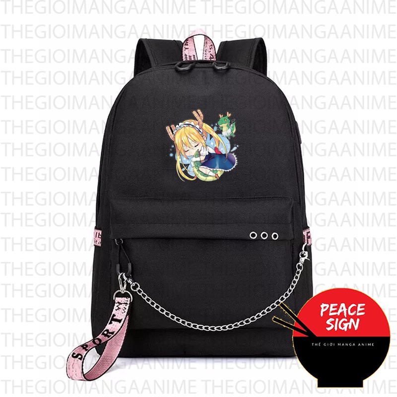 Balo thông minh in hình Kobayashi-san Chi no Maid Dragon CÔ HẦU GÁI RỒNG anime chibi