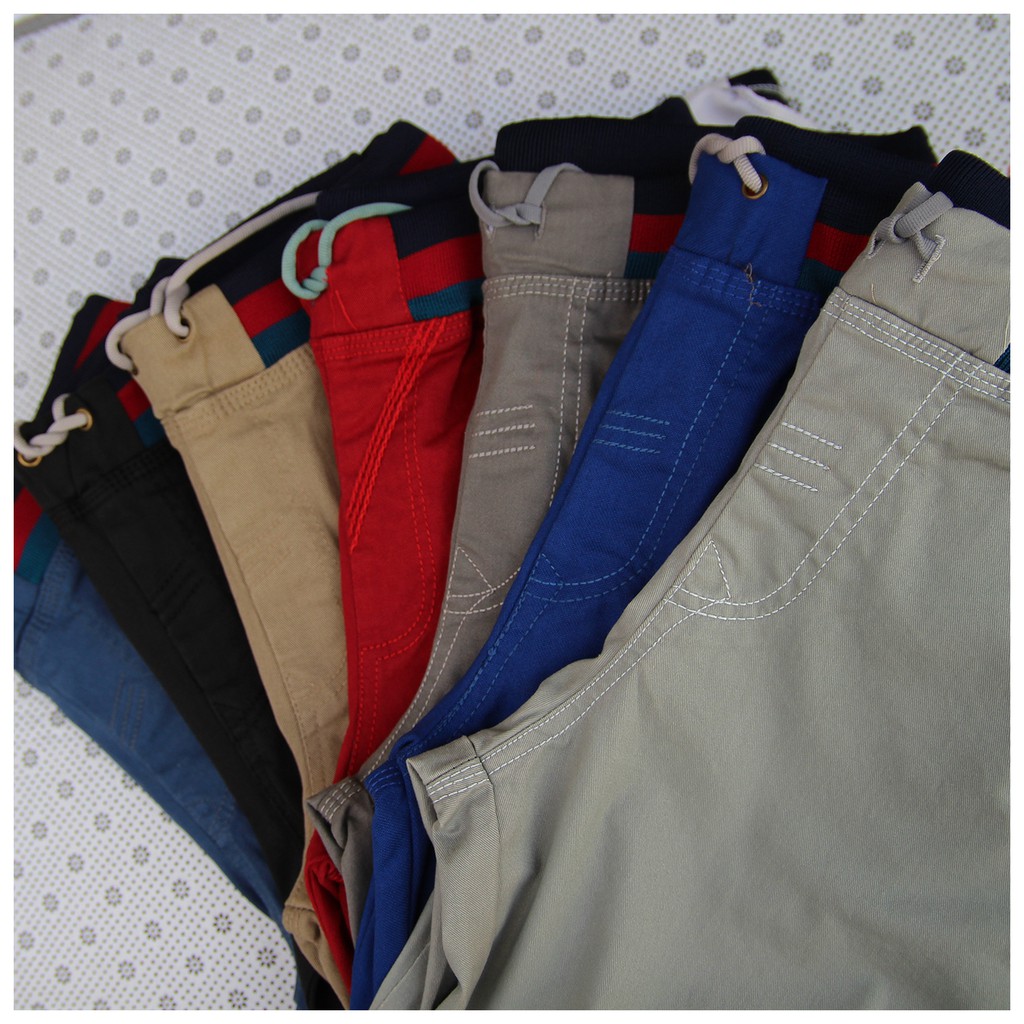 QUẦN SHORTS KAKI NAM LƯNG THUN