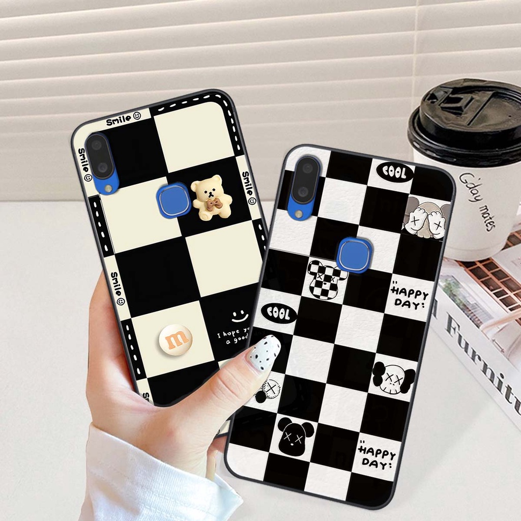 Ốp Vivo V11 / V11i gấu Bear rick caro vuông thời trang siêu đẹp