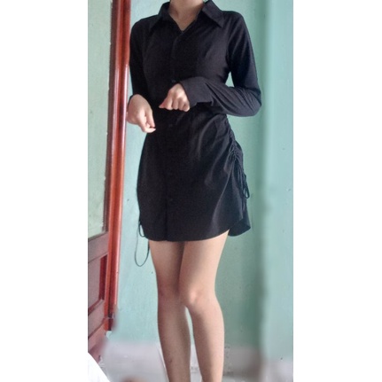 Pass váy sơ mi dây rút