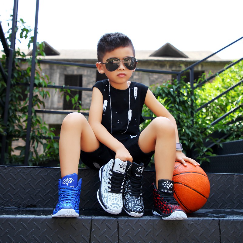 Giày thể thao bóng rổ cổ cao cho bé trai