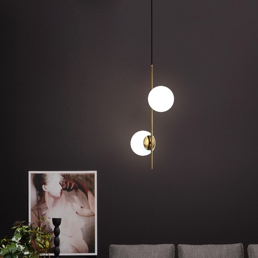 Đèn LED Treo Trần Nhà Mặt Thủy Tinh Màu Trắng Sữa Sang Trọng Sáng Tạo Trang Trí Phòng Khách Phòng Ngủ